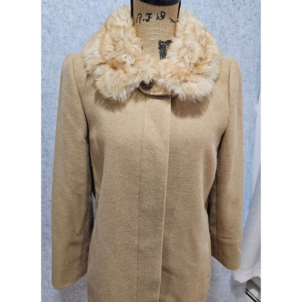 Banana Republic Dyed Italian Shearling Wool Jacket Coat, Front Pockets, Sz L - Picture 13 of 13